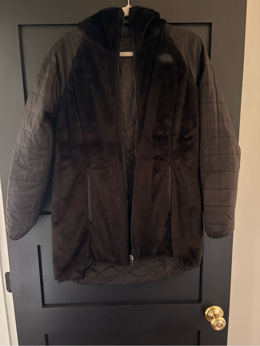 The North Face Black Reversible Hooded Coat Jacket